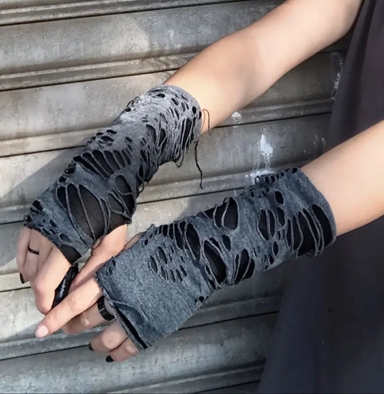 Ripped black sleeve