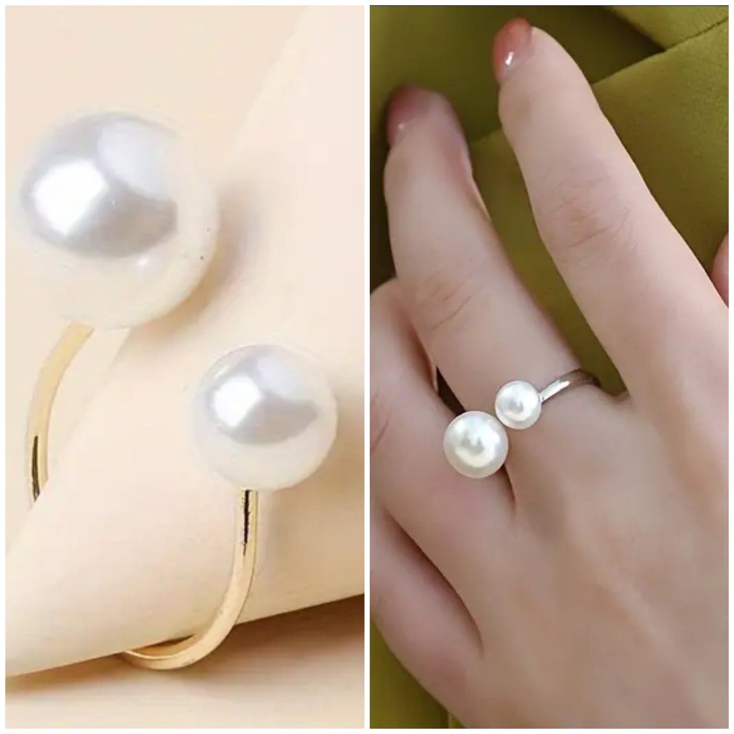 Double Pearl Ring