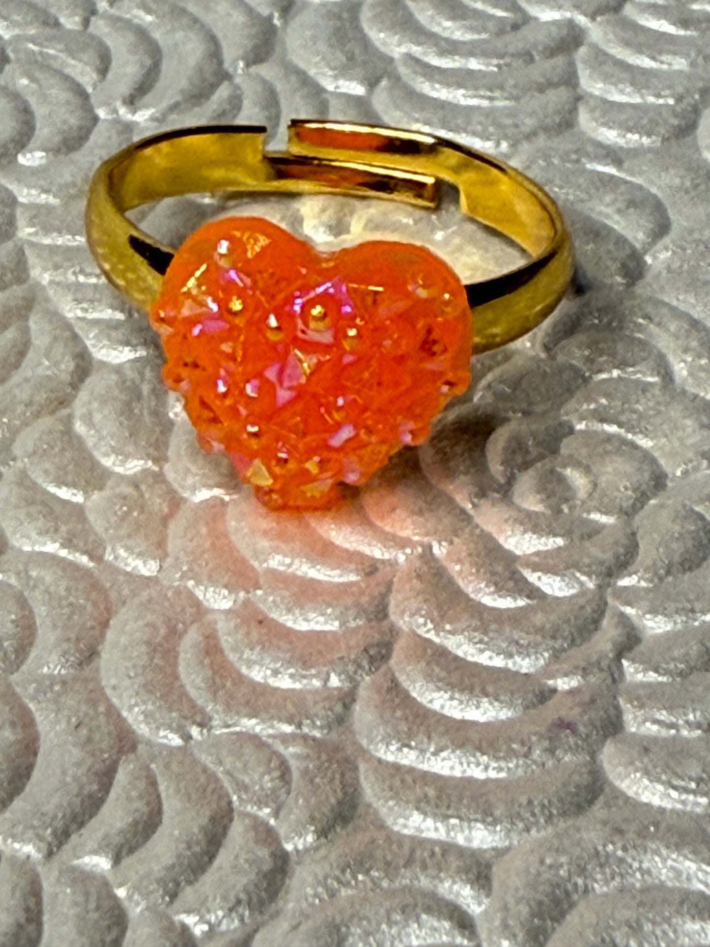 Small Neon Iridescent Hearts