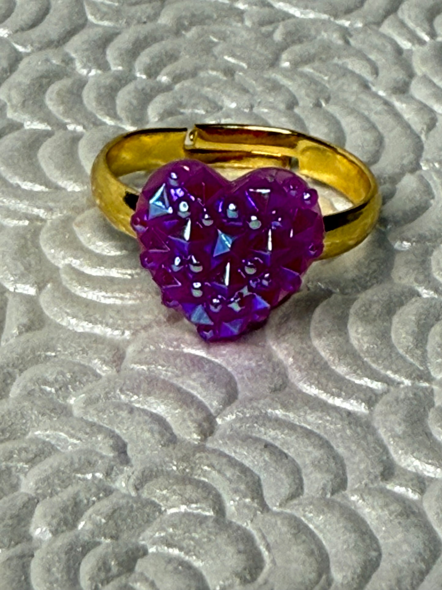 Small Neon Iridescent Hearts