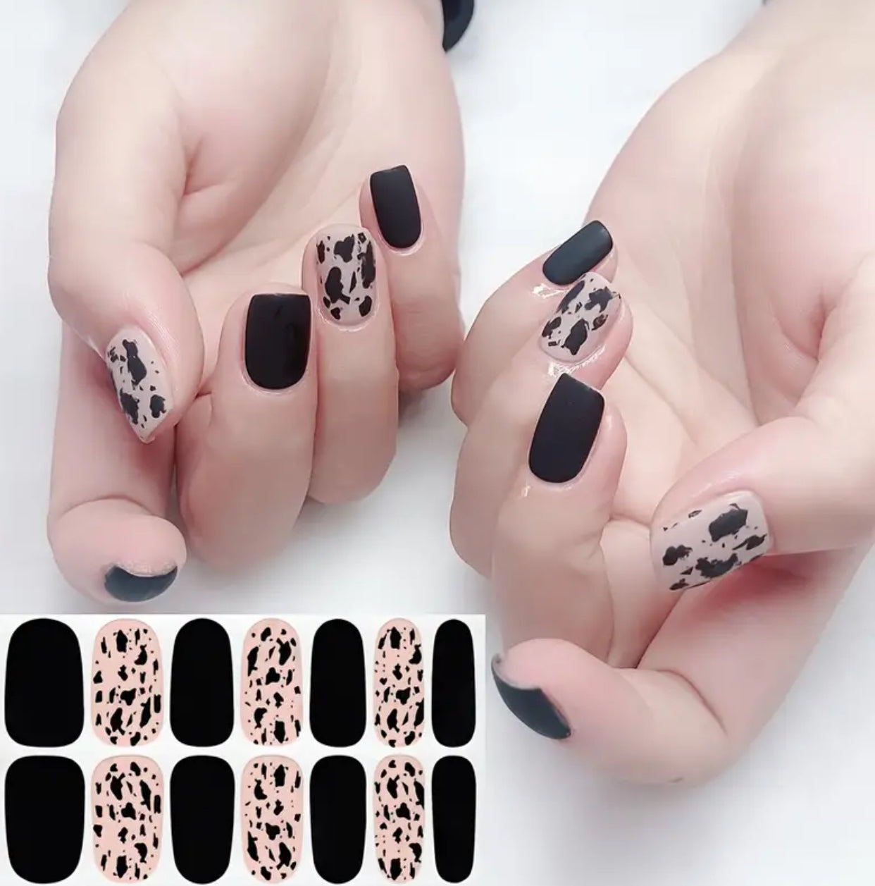 Nail Art Stickers - Leopard Print, Wavy Swirls, Abstract Lines - Manicure S020