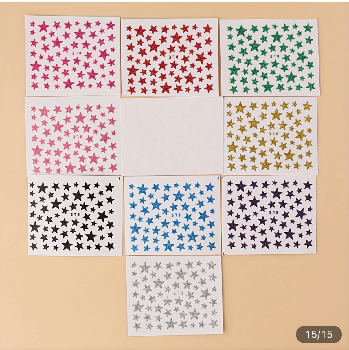 Glitter Star Nail Stickers
