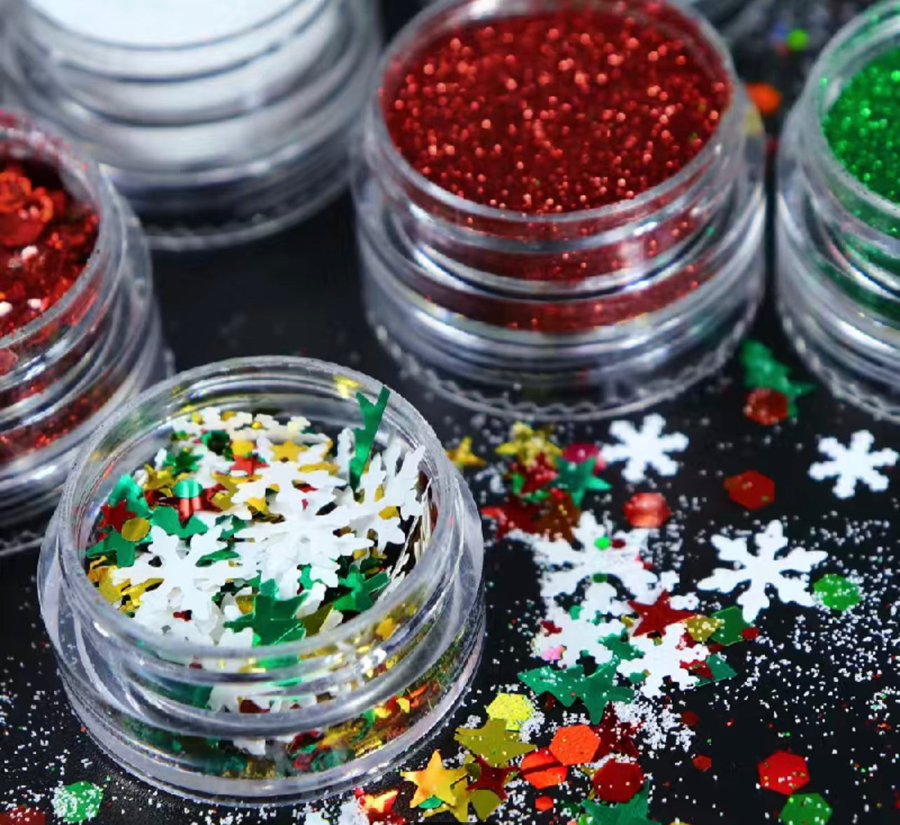 Christmas Nail Art Glitter Set