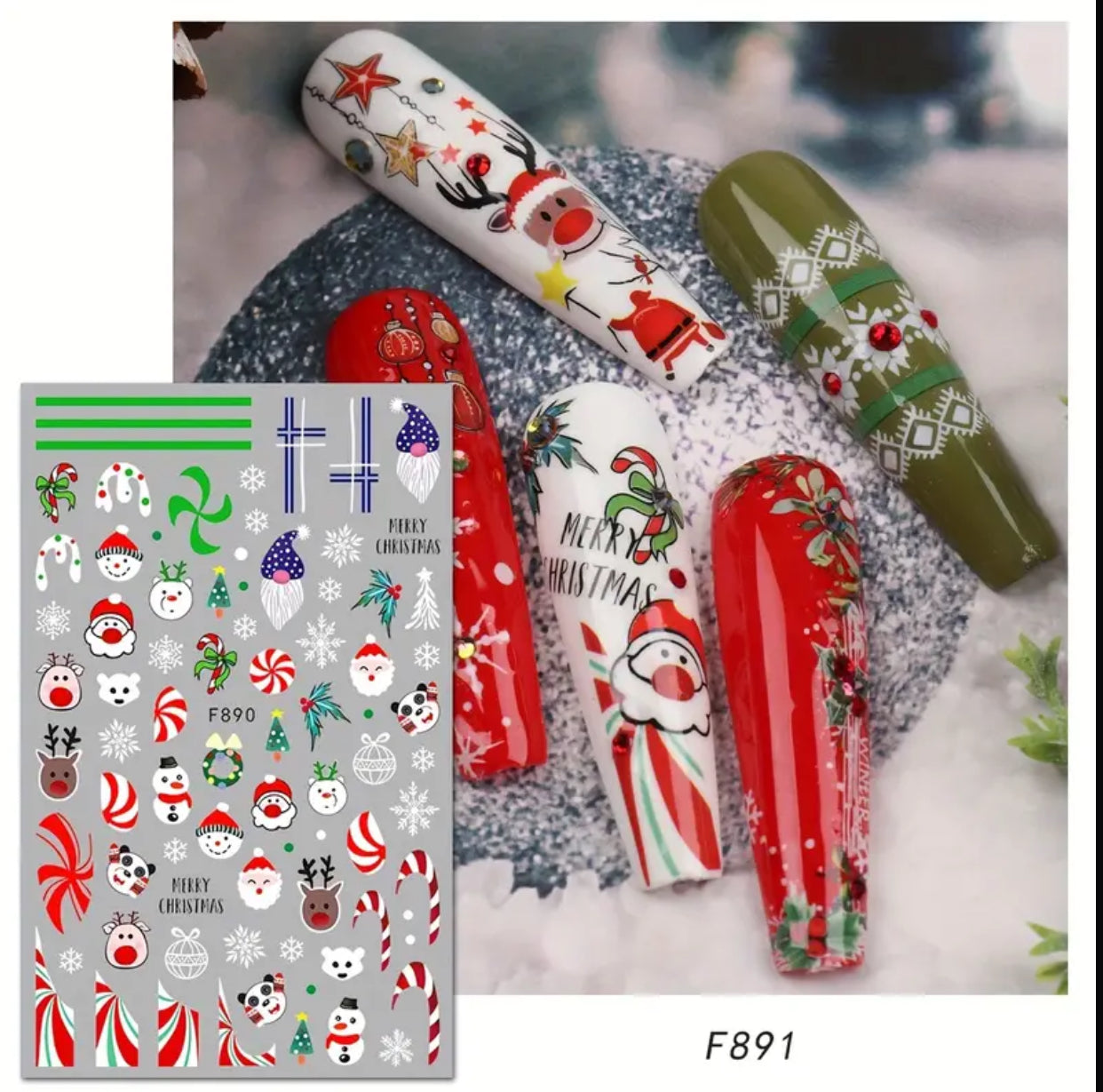 Christmas & New Years Nail Stickers