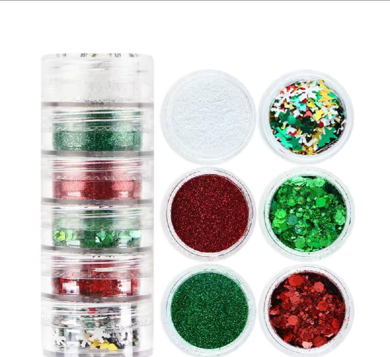 Christmas Nail Art Glitter Set