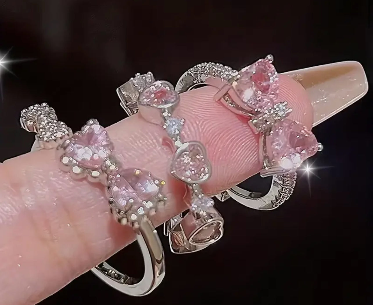 3 pc ring (pink)