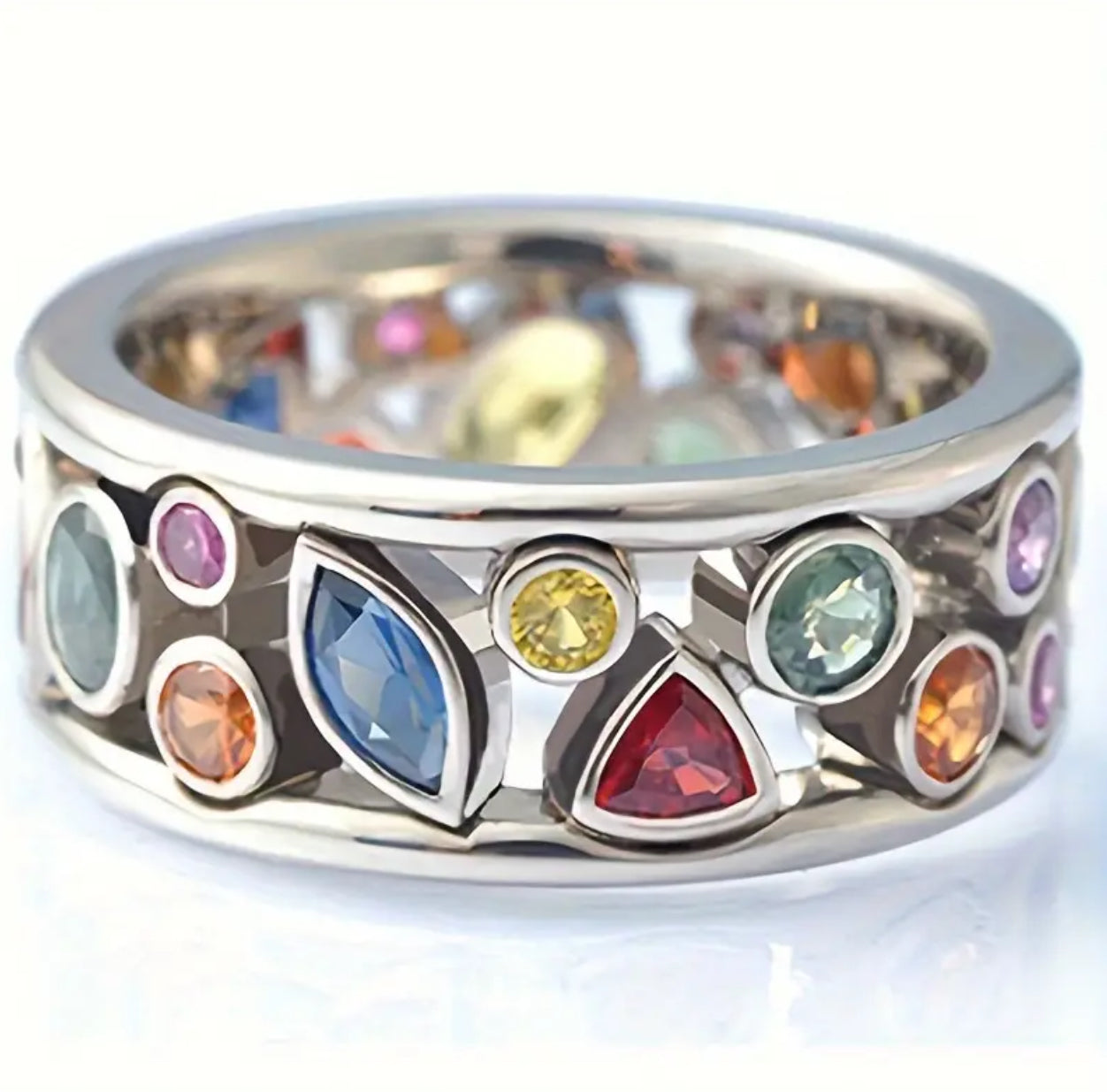 Colorful stone ring