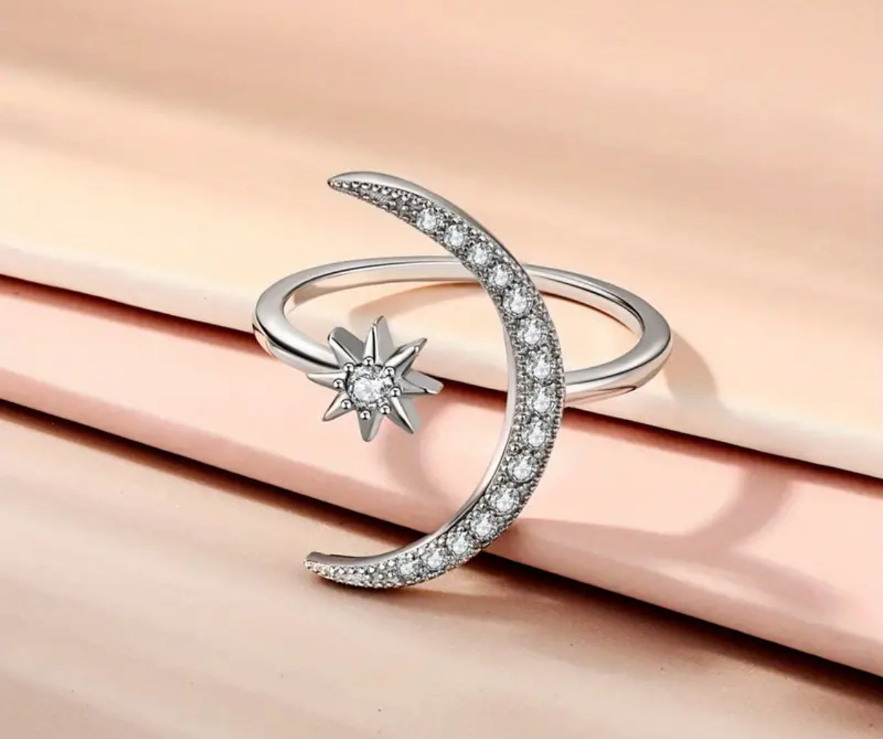 Moon & Star Ring