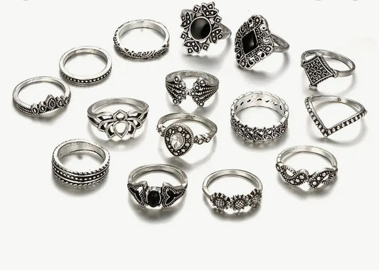 15 pc stacking ring set