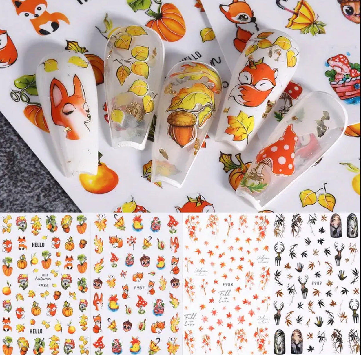 Autumn • Fall • Thanksgiving Nail Stickers & Decals