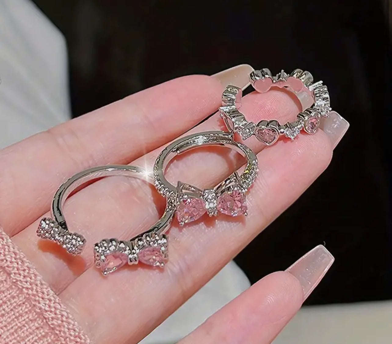 3 pc ring (pink)