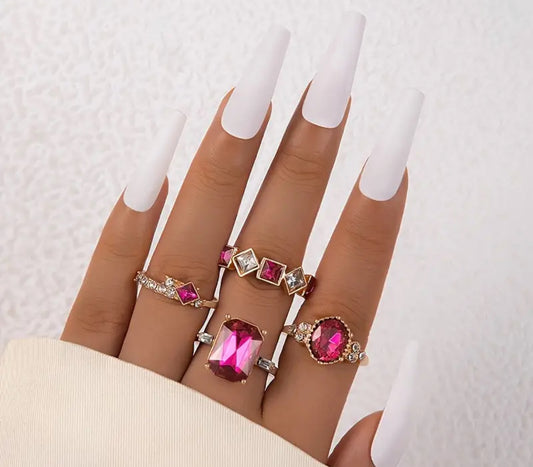 4 pc chic stacking rings