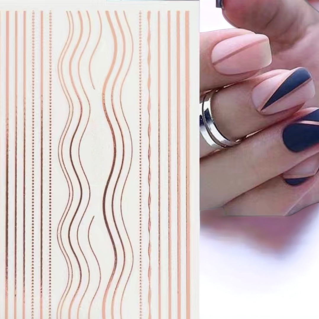 3D Line Nail Stickers