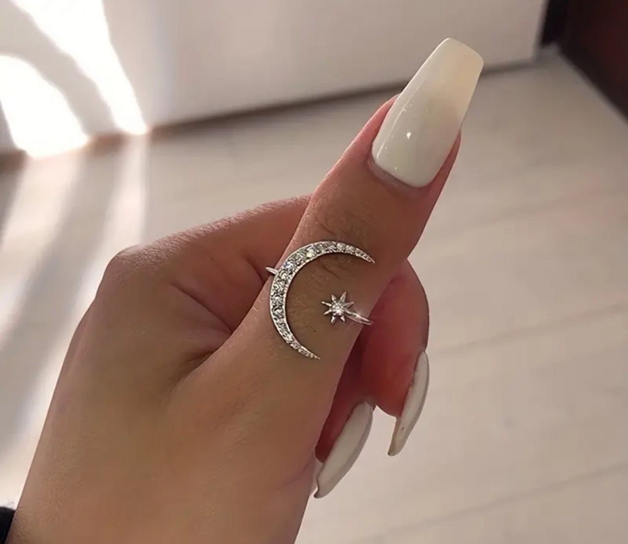 Moon & Star Ring