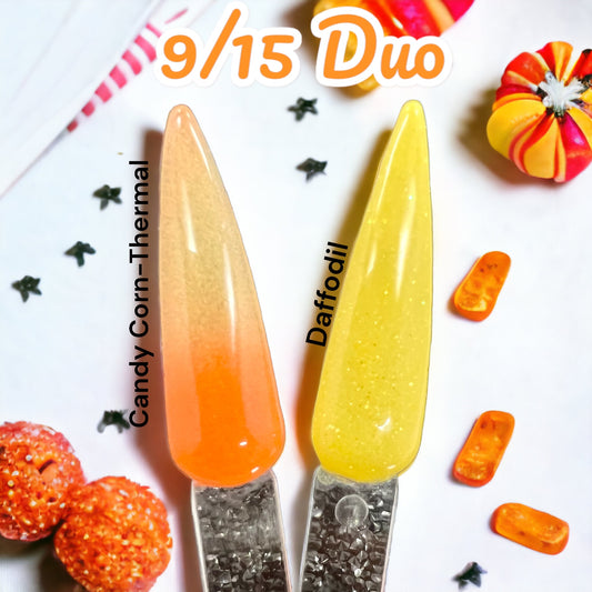 9/15 Duo (1) Candy Corn-Thermal & Daffodil