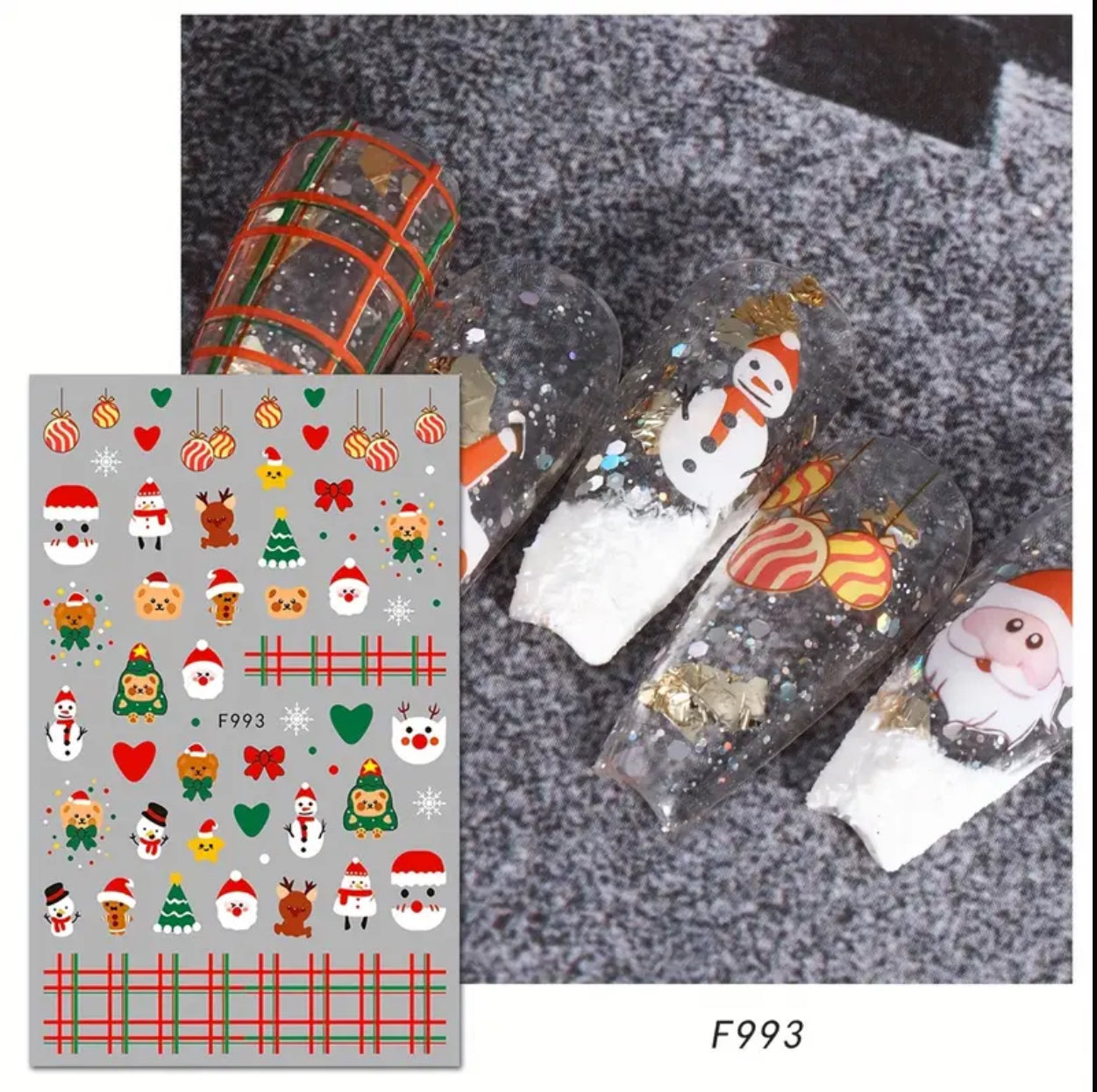 Christmas & New Years Nail Stickers