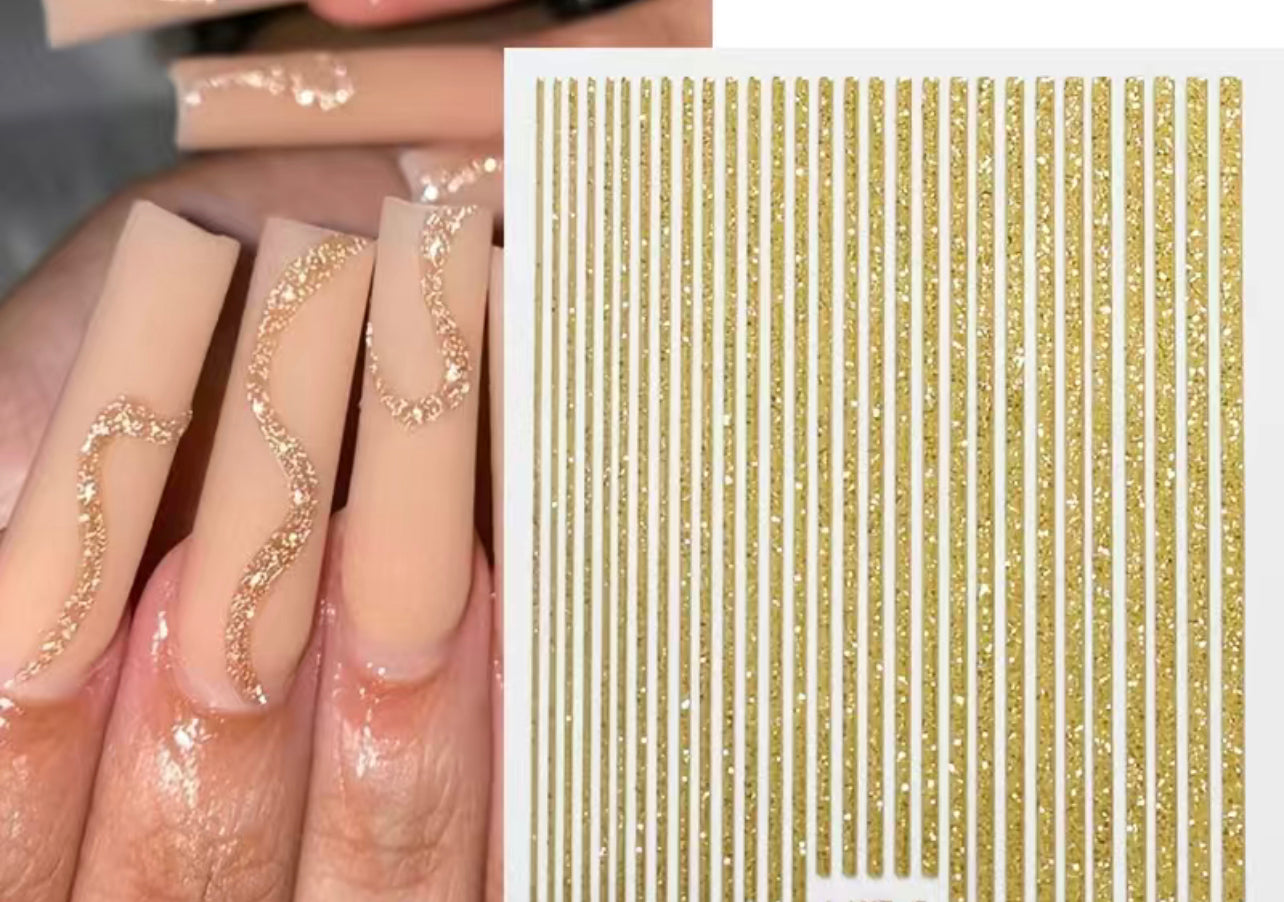 3D Line Nail Stickers