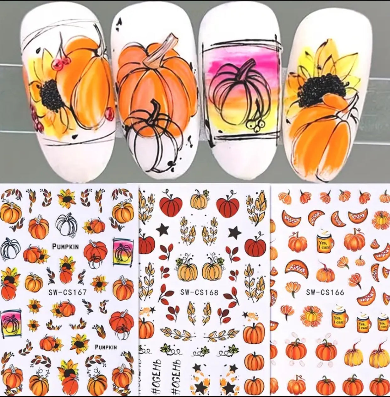 Autumn • Fall • Thanksgiving Nail Stickers & Decals