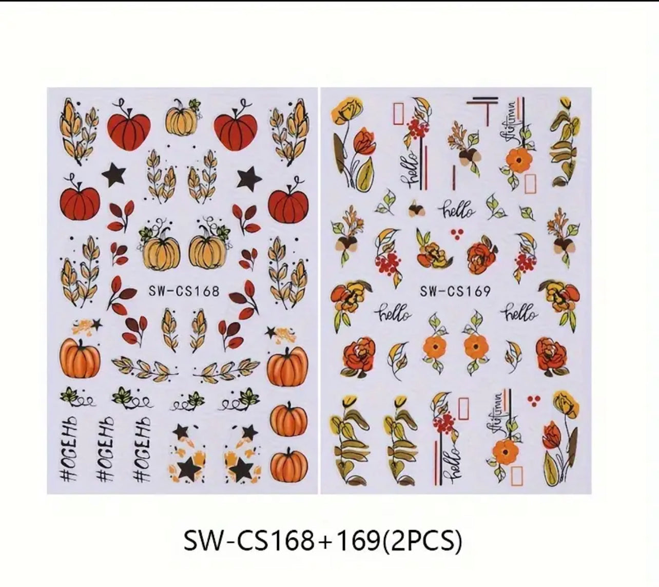 Autumn • Fall • Thanksgiving Nail Stickers & Decals