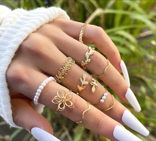 10 pc Bohemian Stacking rings