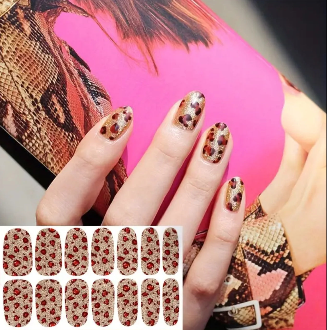 Leopard Print Nail stickers-7 styles