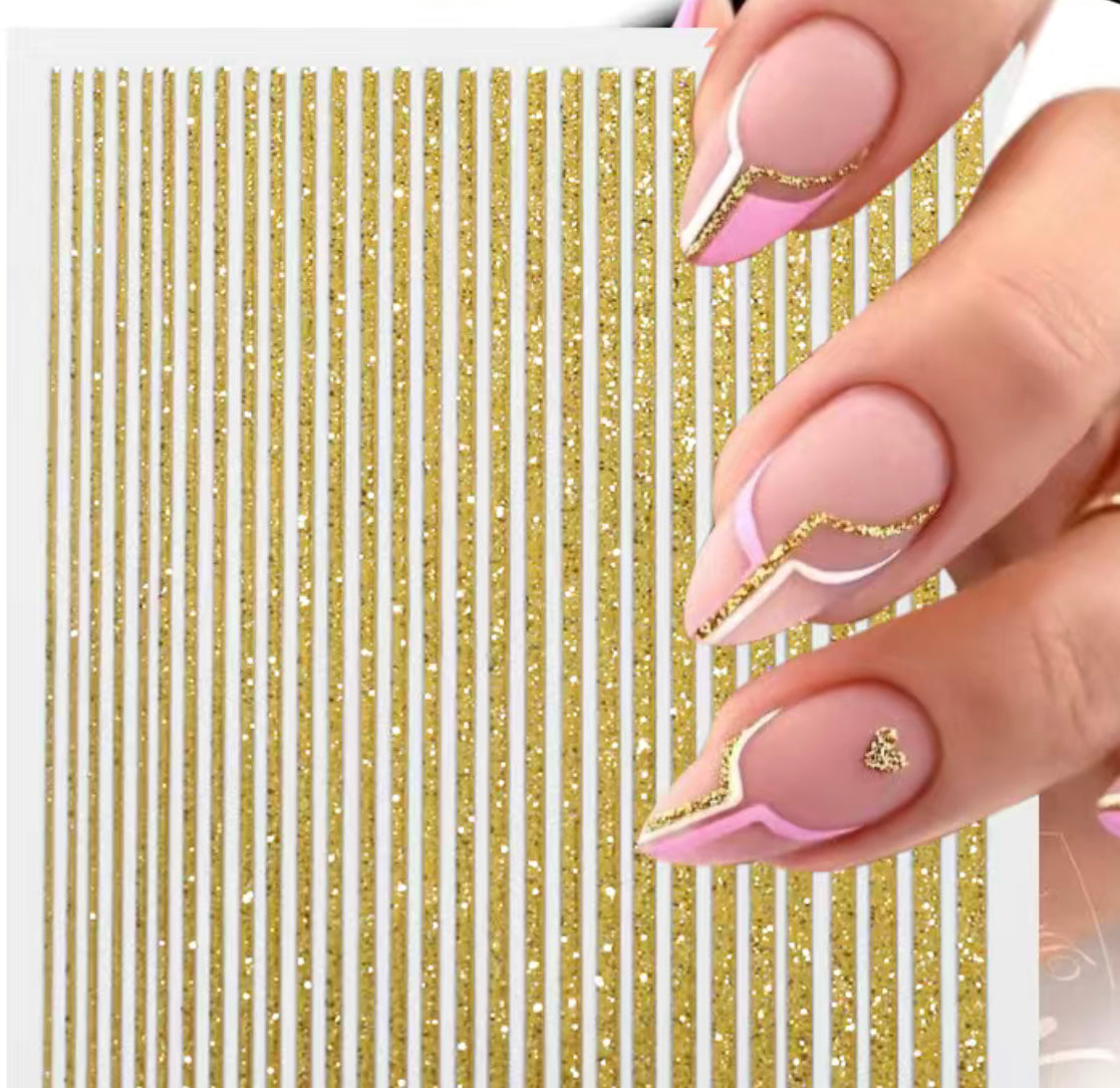 3D Line Nail Stickers