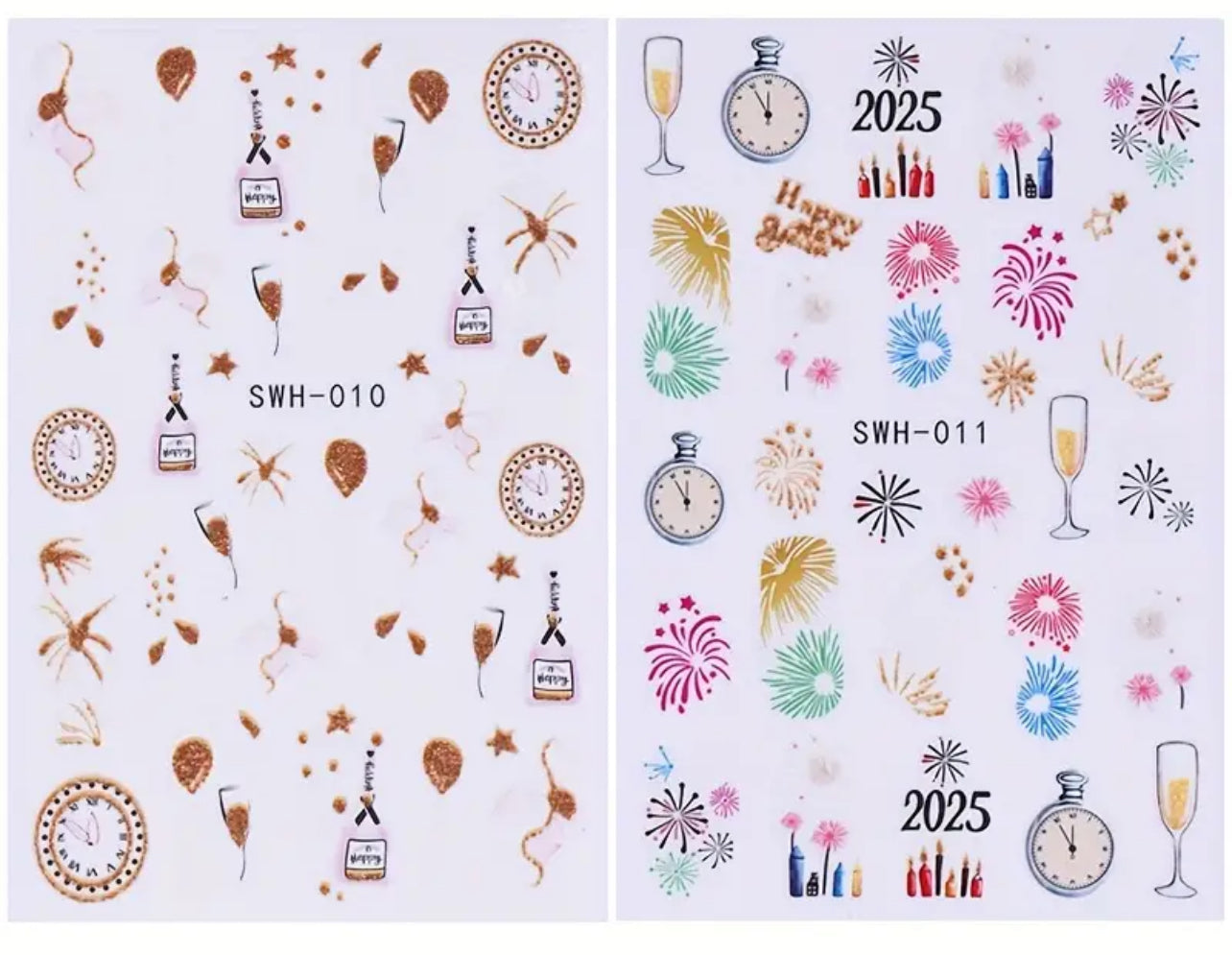 Christmas & New Years Nail Stickers