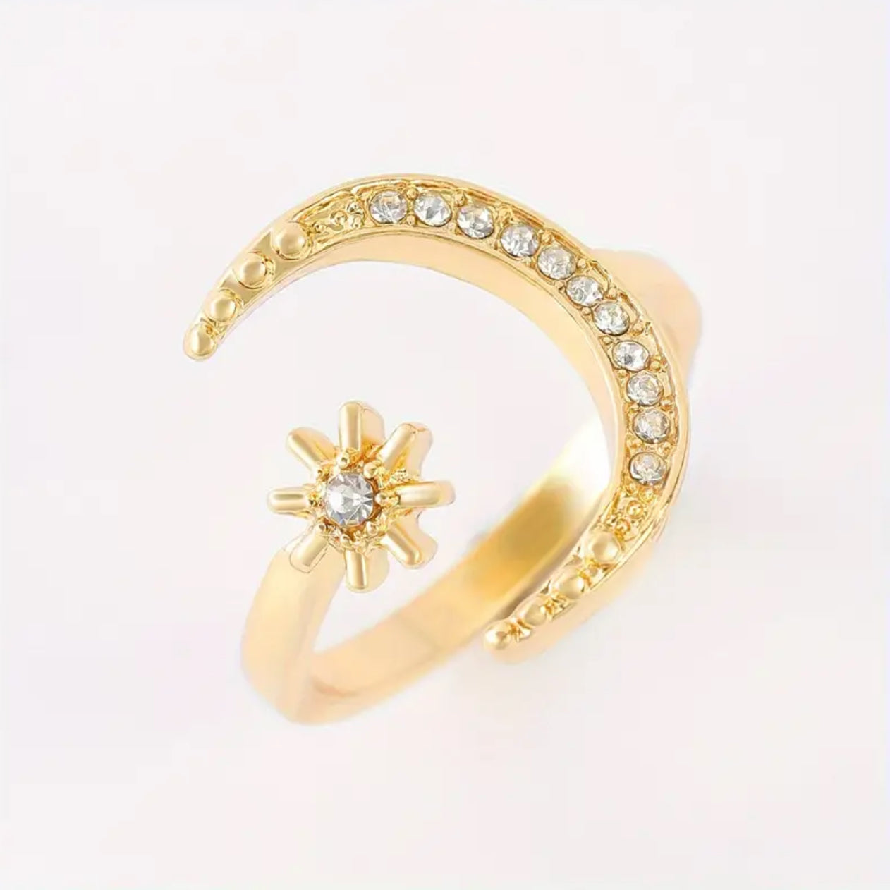 Moon & Star Ring