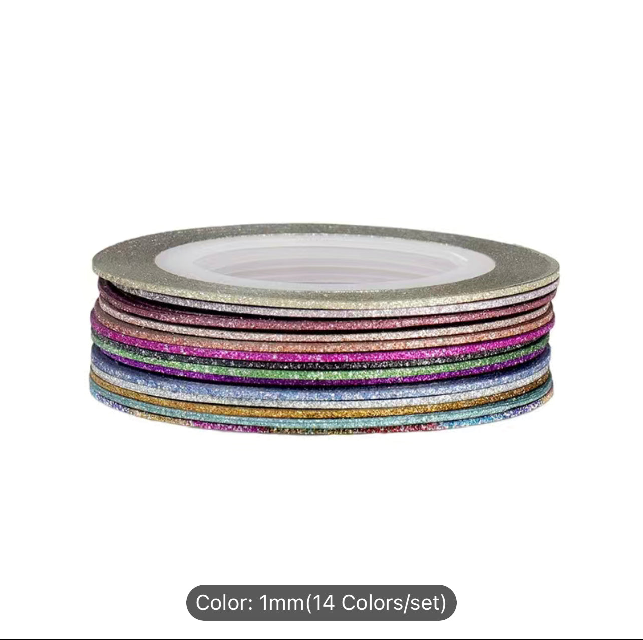 Multicolored Nail Striping Tape Bundle