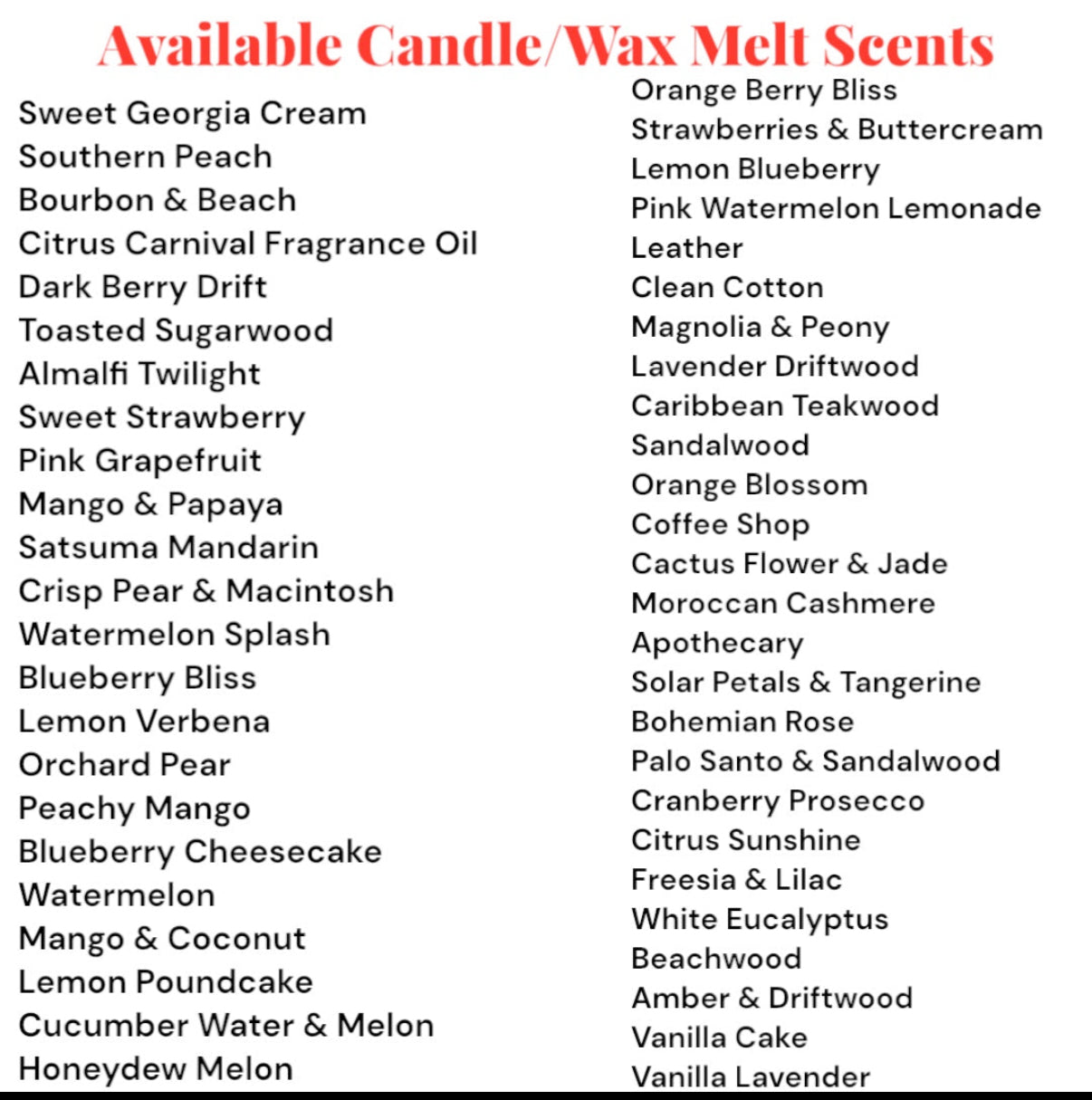 Scented Wax Melts