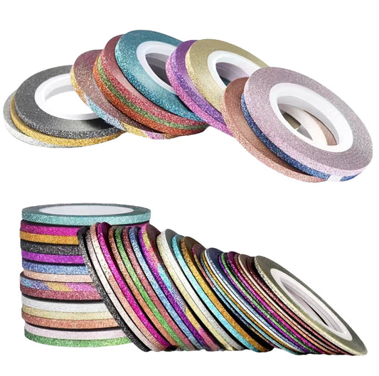 Multicolored Nail Striping Tape Bundle