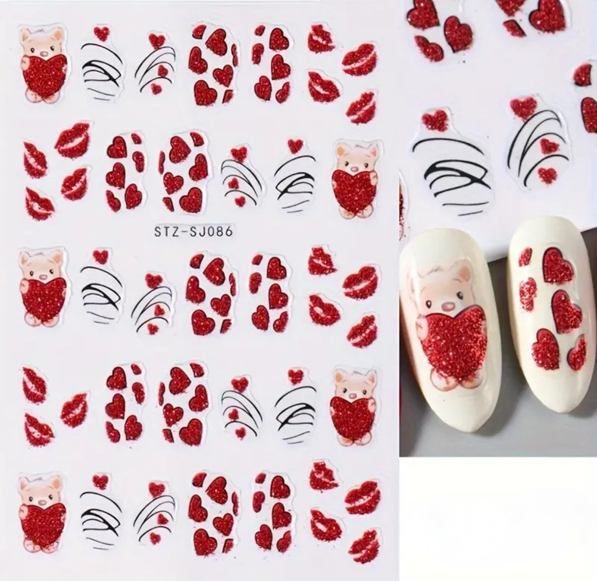 Valentines Day Nail Decals