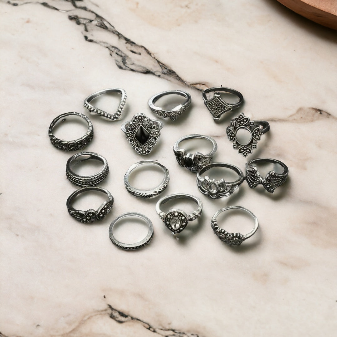 15 pc stacking ring set